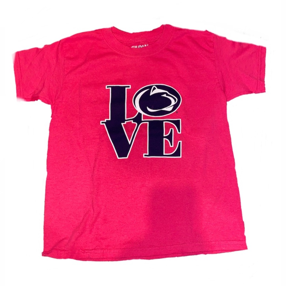 Gildan DryBlend Pink Love Penn State Tee